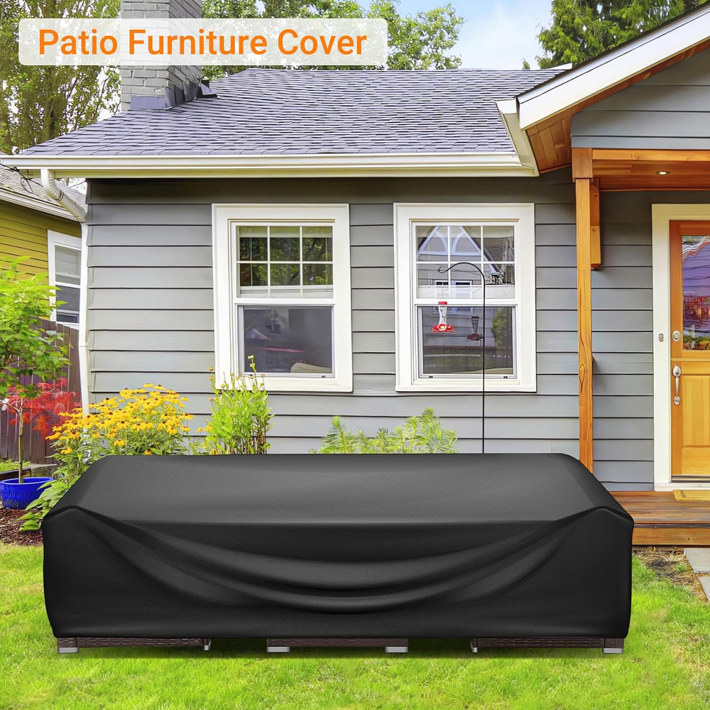 WLEAFJ Patio Furniture Covers Rectangle, Outdoor Table Covers Waterproof, Hea...