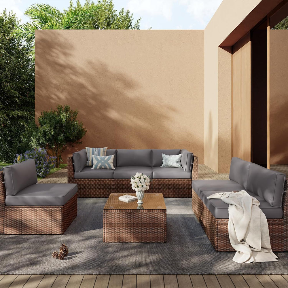 Aoxun Outdoor Replacement Cushions for Patio Furniture, Deep Seat Outdoor Cus...
