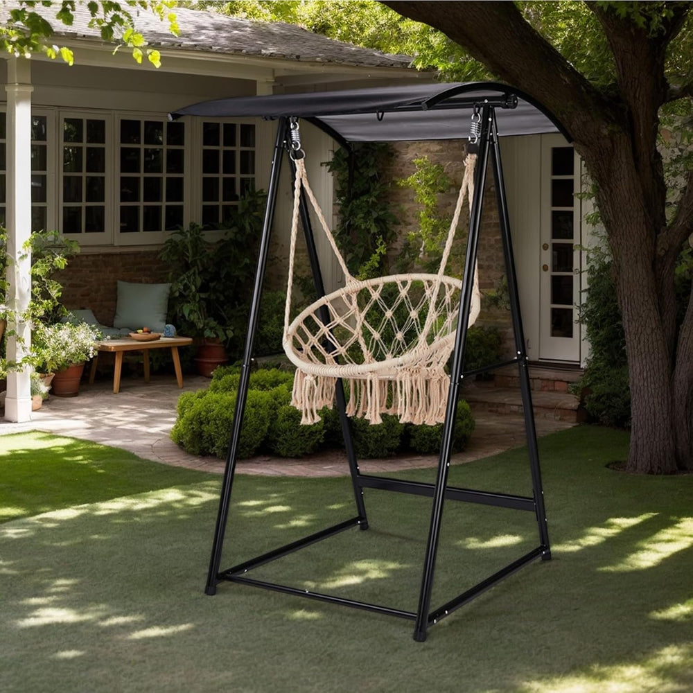 Outdoor Hammock Chair Stand, Heavy Duty A-Frame Metal with Powder-Coated Fini...