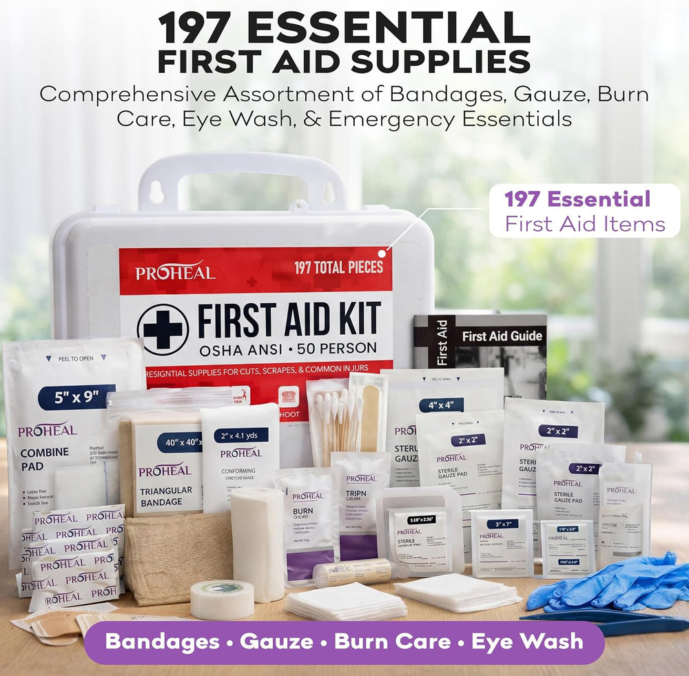 50 Person OSHA Compliant First Aid Kit for Businesses, Vehicles, Trucks, Cons...