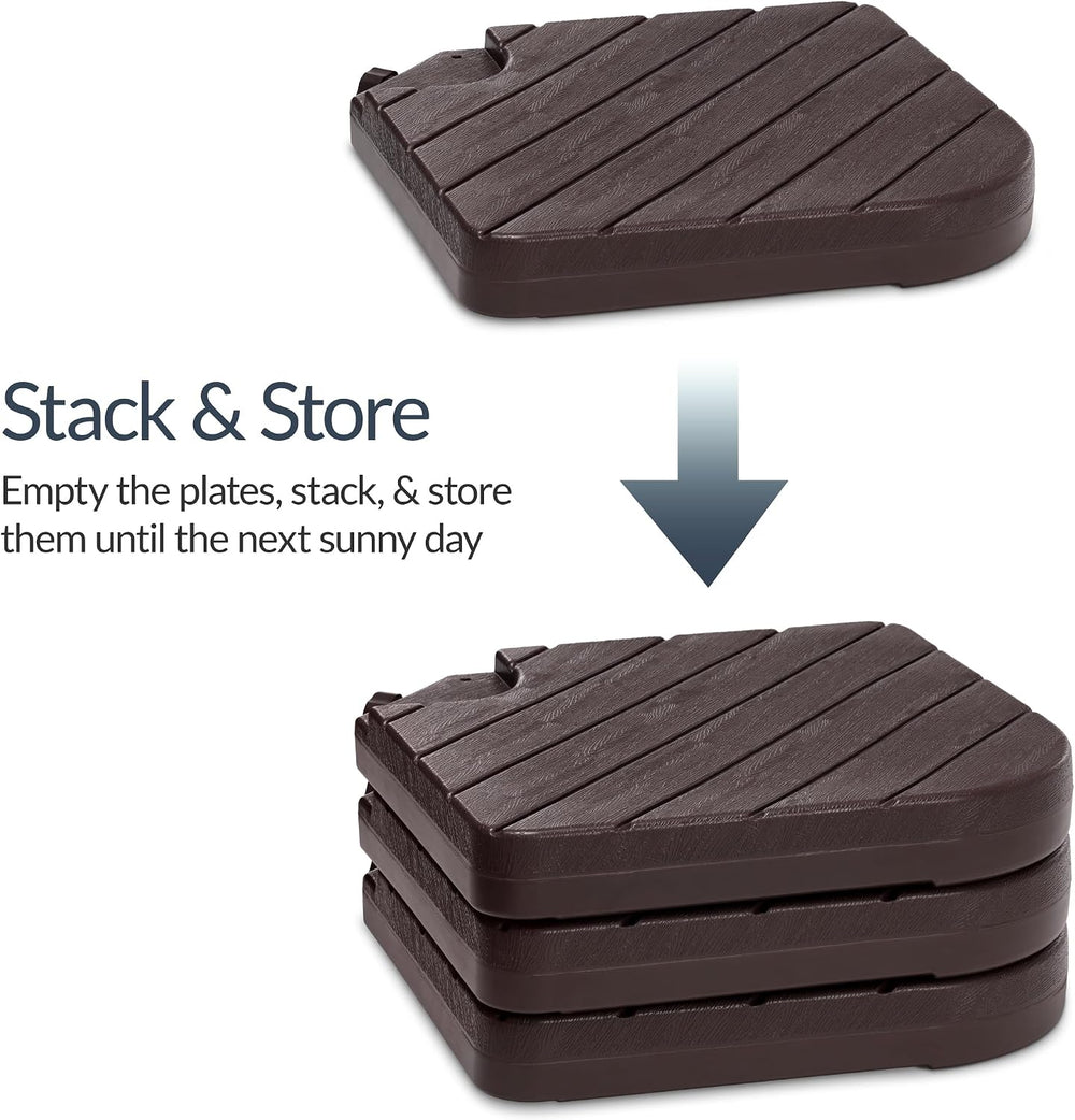 Best Choice Products 4-Piece Cantilever Offset Patio Umbrella Base Weight Set...