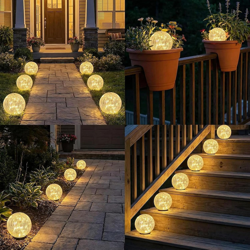 SyouHome 12 Pack 3.9" Solar Garden Lights Outdoor Waterproof, Warm White