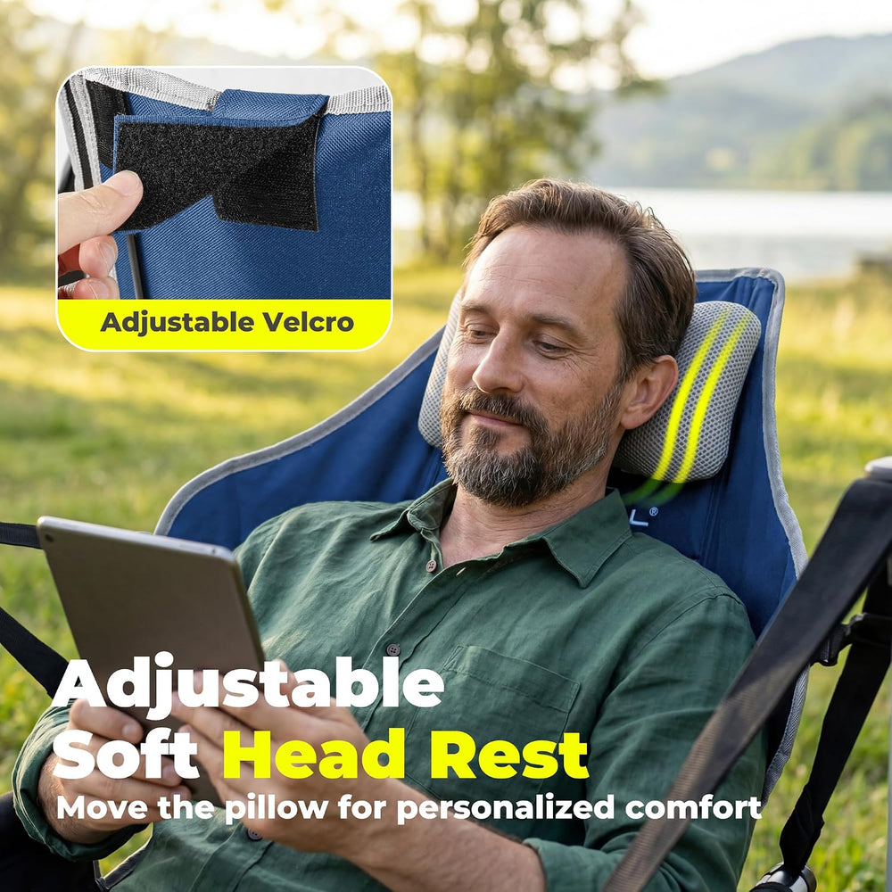 Hammock Camping Chair with Footrest, Heavy Duty Swinging Chair 500LB