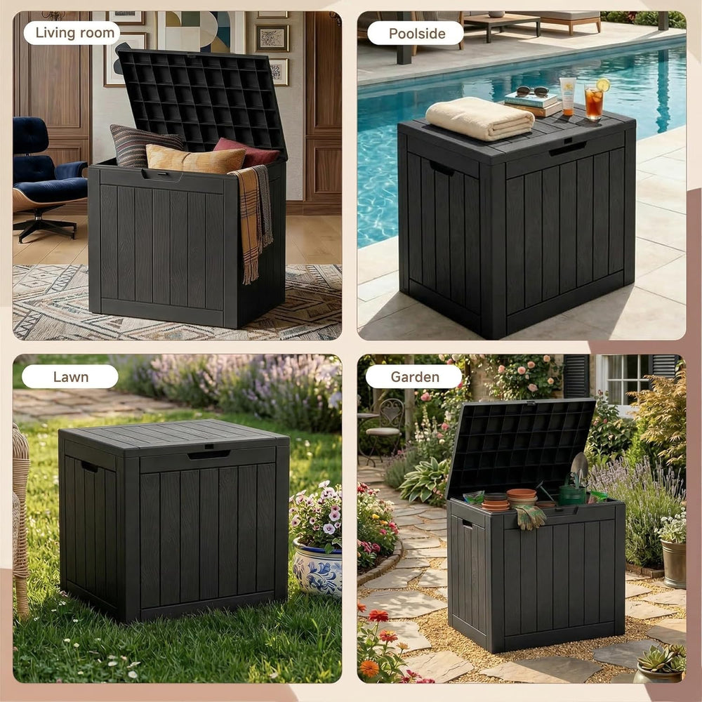 EasyUp 40 Gallon Outdoor Storage Box, Black
