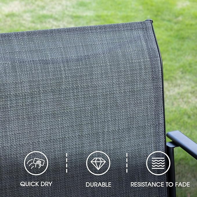 VICLLAX Patio Dining Set for 6, Outdoor Furniture Set Includes 47.2" Rou...