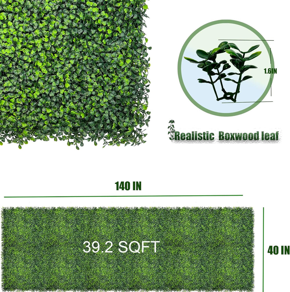 140"x 40" (39.2 SQFT), Artificial Green Ivy Privacy Fence Screen