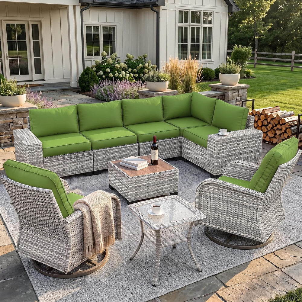 Outdoor Patio Furniture Set PE Wicker Rattan Outdoor Sectional Sofa