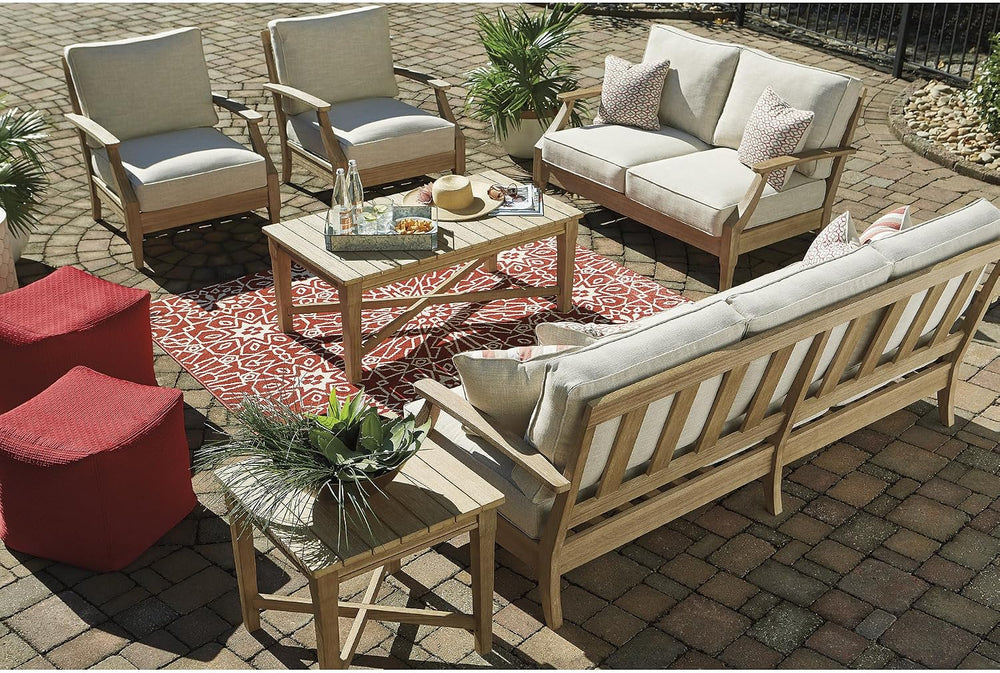 Signature Design by Ashley Clare View 1-Piece Eucalyptus Outdoor Sofa