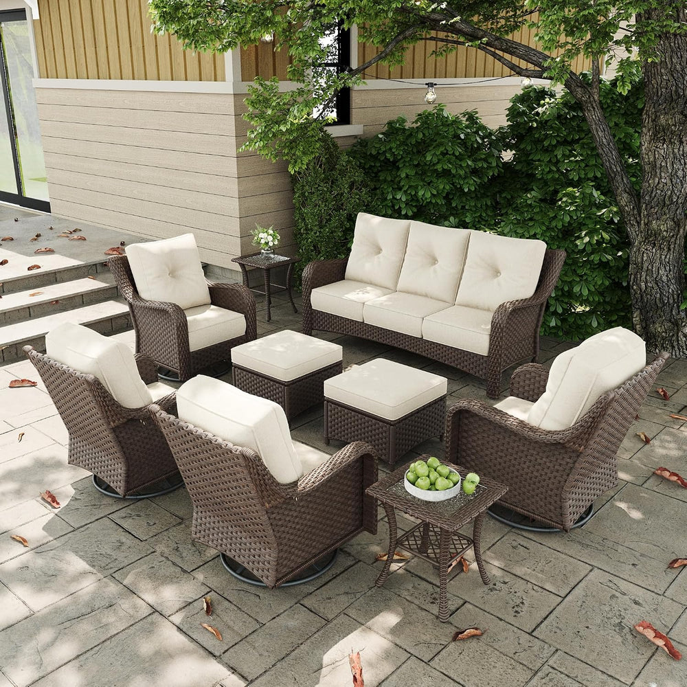 9 Pieces Outdoor Patio Furniture Sets