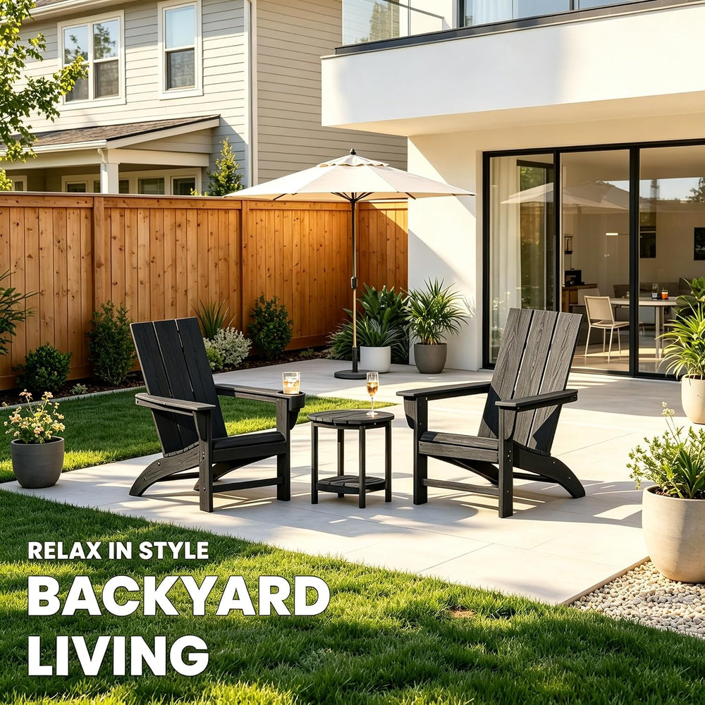 Poly Lumber Adirondack Chair with Cup Holder