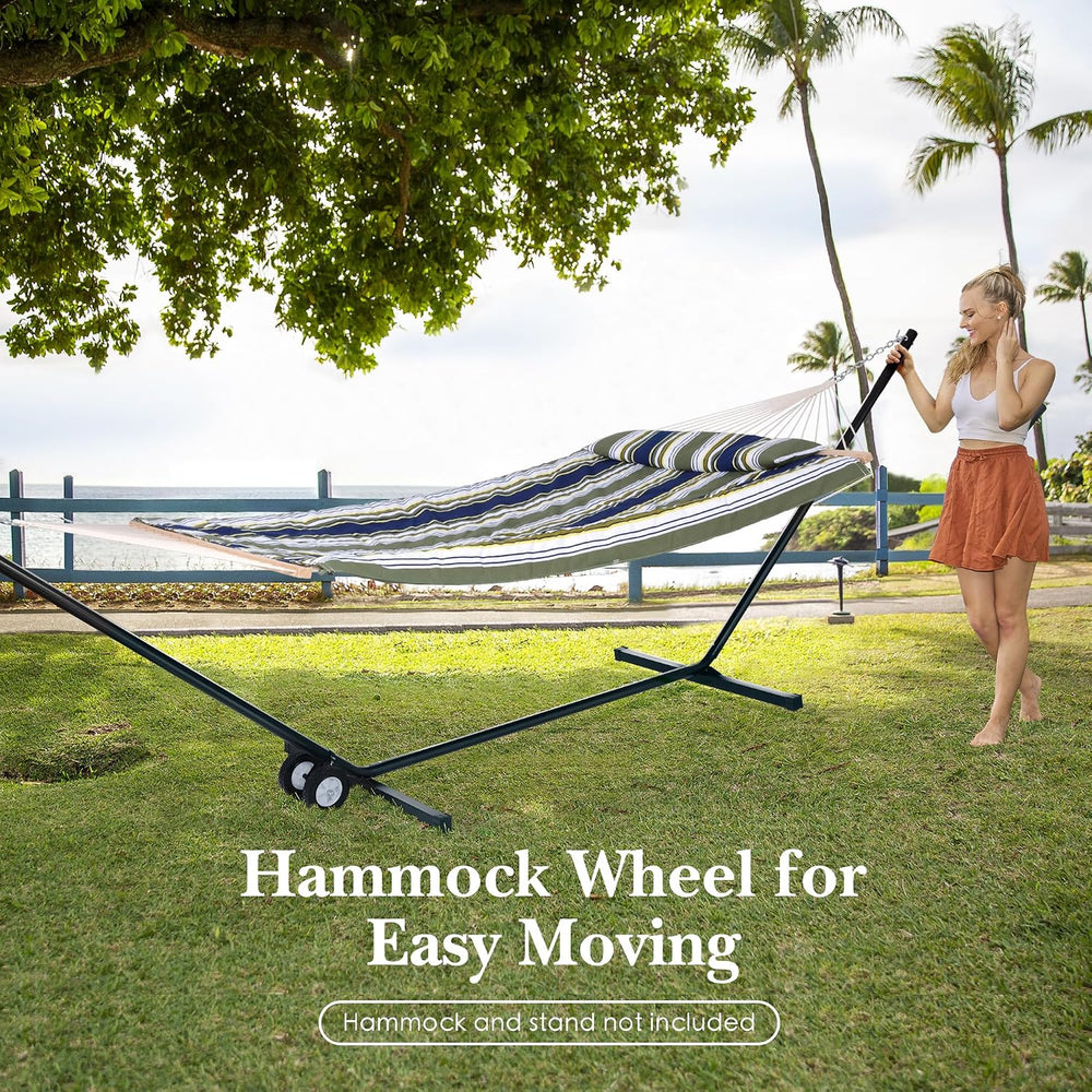 Hammock Wheel Kit for Hammock Stand, Weather Resistant Portable Universal Sta...