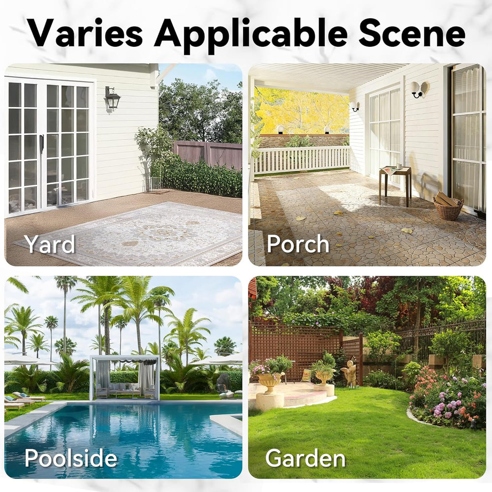 5 Piece Outdoor Wicker Patio Furniture Set, Patio Chairs Set with Thickened O...