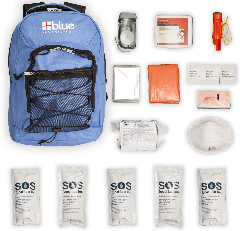 Blue Coolers Blue Seventy-Two | 72 Hour Emergency Backpack Survival Kits for ...