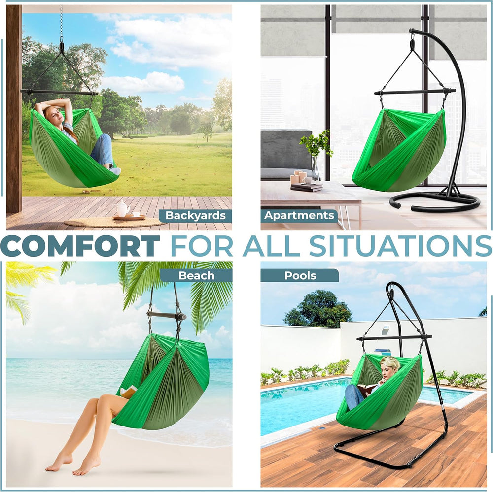 Sorbus Sensory Swing, Hammock Swing, Outdoor Hanging Pod Chair (Green)