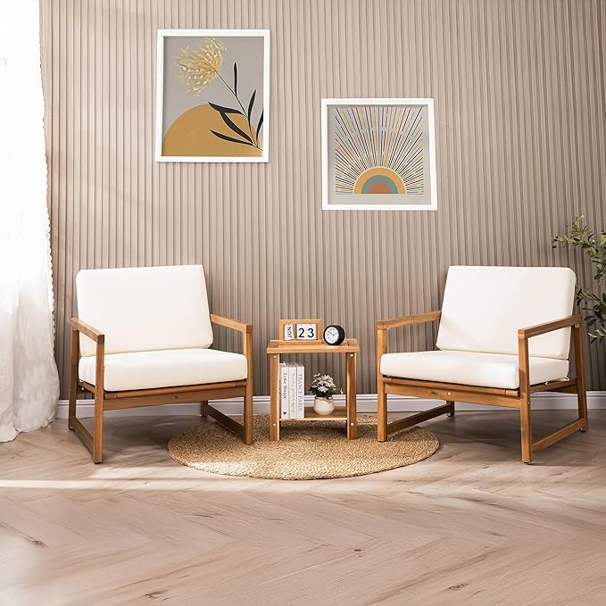 Double Adirondack Side Table, Weather-Resistant Rectangular End Table for Pat...