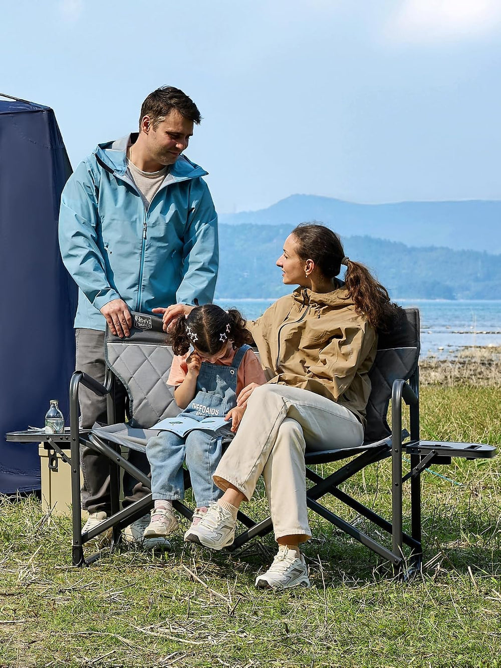 TIMBER RIDGE 600lbs ouble Camping Chair Portable Loveseat Director Chairs