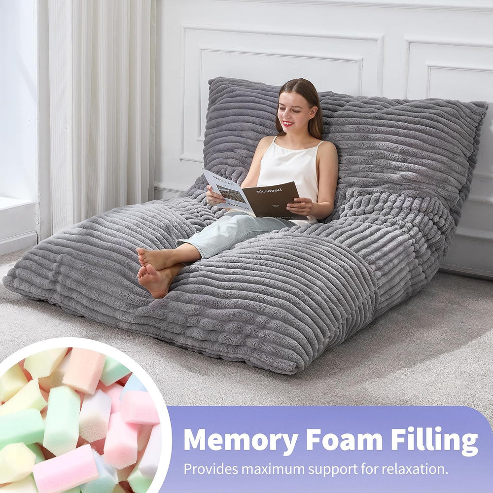 Hobestluk Adult Bean Bag Chair 3 in 1 Convertible Large Bean Bag Sofa