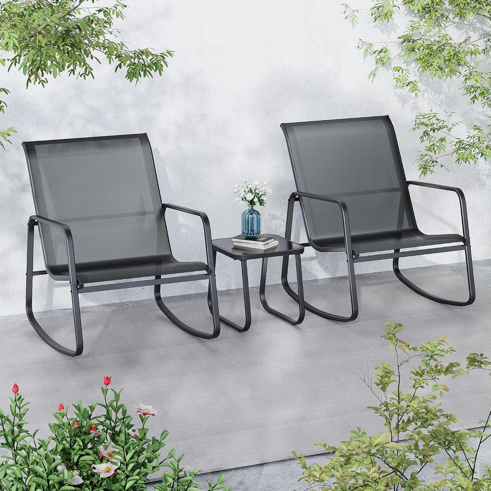 Ainfox 3 Piece Patio Furniture Set, All Weather Textile Outdoor Conversation ...