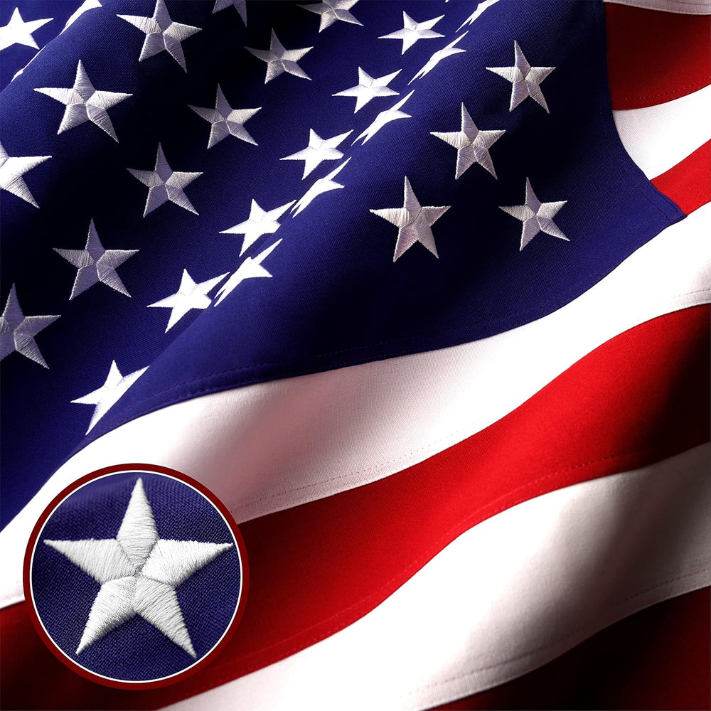 G128 6x10 Ft American Flag Outdoor Deluxe TearProof Series, Featuring Super T...