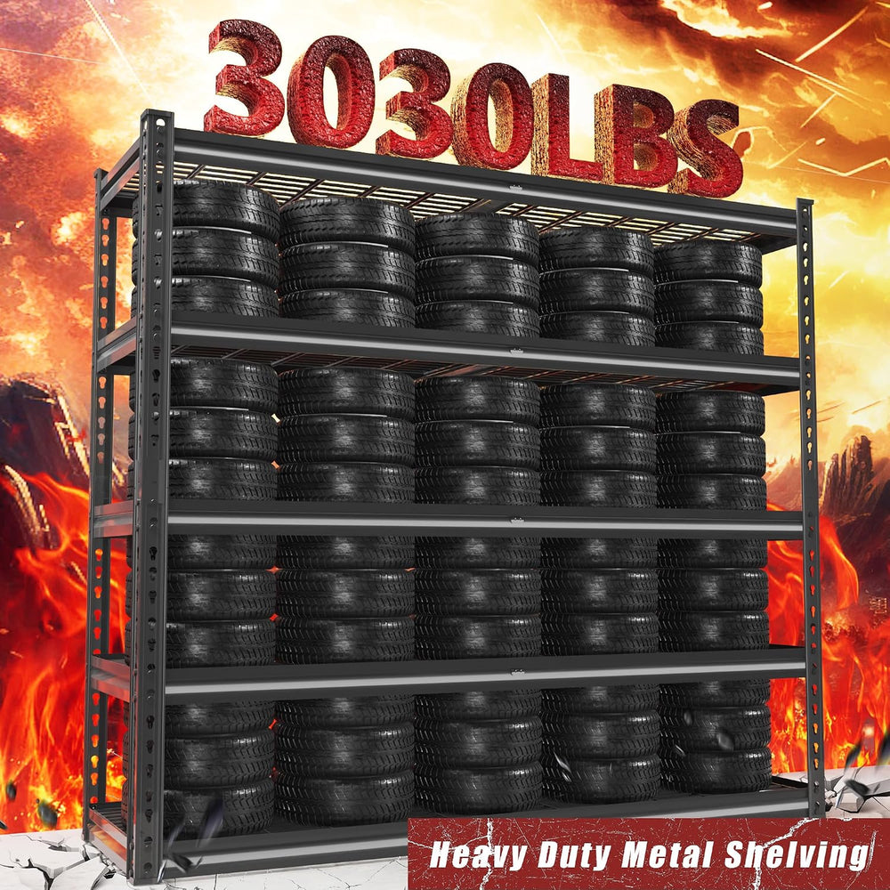 48"W Garage Shelving Heavy Duty 5-Tier Storage Shelves 3030LBS