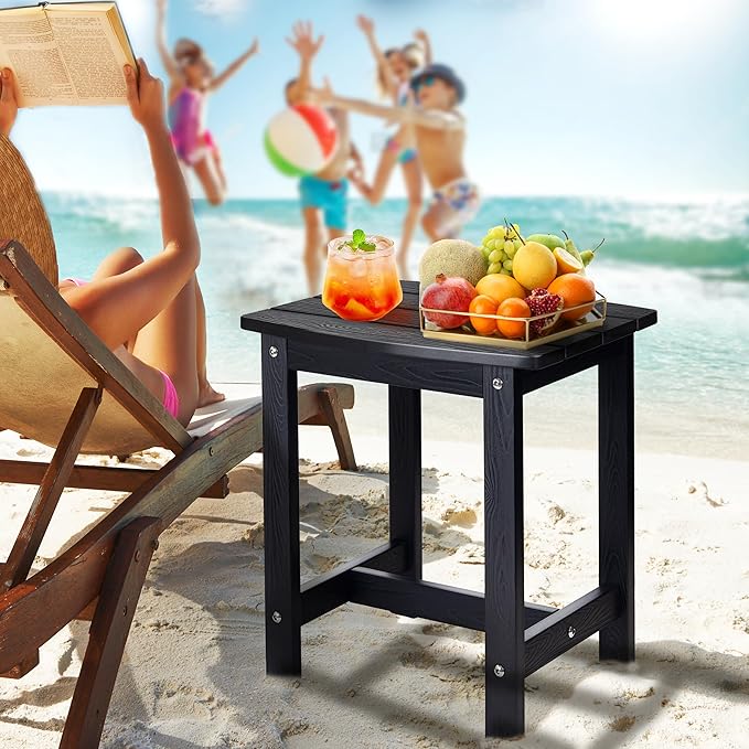 Y&M Outdoor Side Table, HIPS Adirondack Small Single Table, Waterproof Sq...