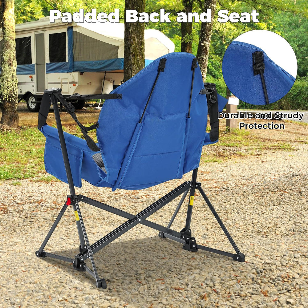 Hammock Camping Chair, Foldable Portable Rocking Chairs for Adults Outside Sw...