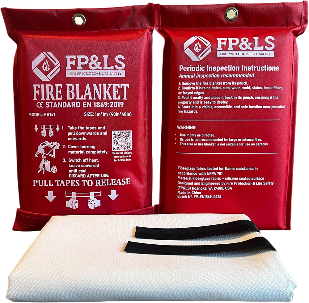 FP&LS - Fire Blanket for Kitchen & Home – Emergency Fire Blanket 40” ...