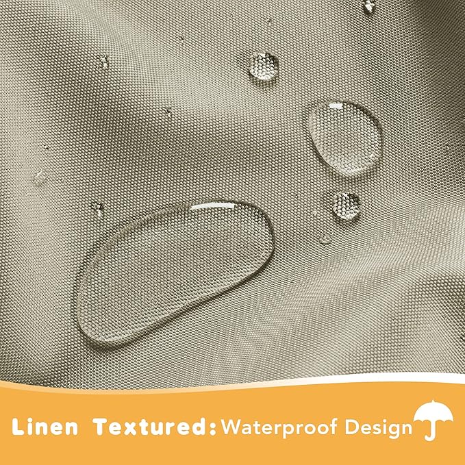 HolidayIdeas Outdoor Curtains for Patio Waterproof, 4 Panels - 54 x 84 Inch -...