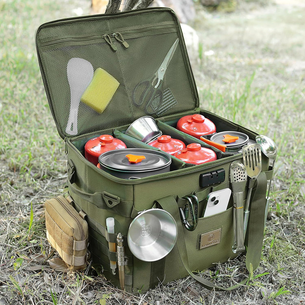 Tactical Camping Storage Bag Utility Tote Bag Camp Kitchen & Trunk Organi...