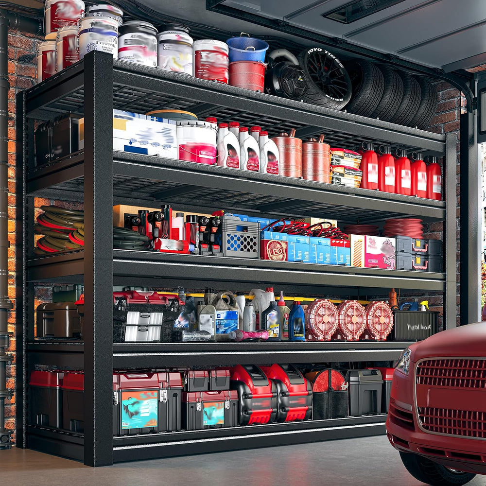 REIBII 60.1" W Heavy Duty Garage Shelving,3050LBS Metal Shelving for Shop