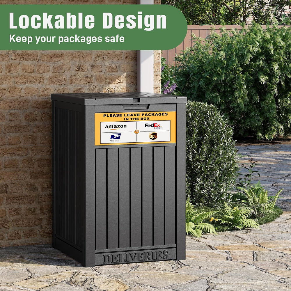 Package Delivery Box for Outside, Classic Black