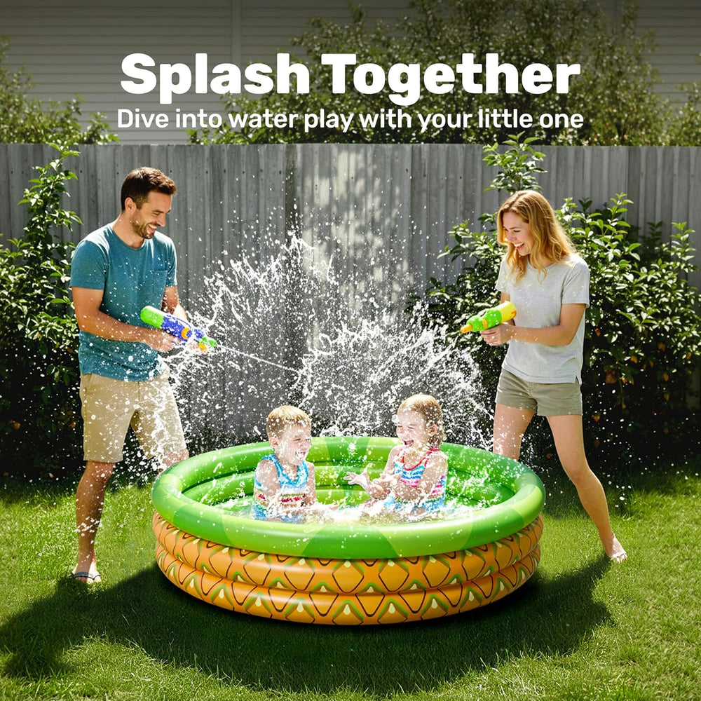3 Pack 45" X 10" Inflatable Kiddie Pools, Watermelon & Pineappl...