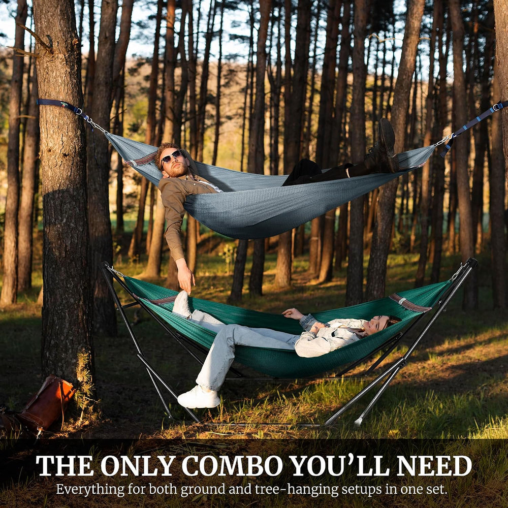 Tranquillo Combo - Adjustable Foldable Hammock with Stand, Peacock