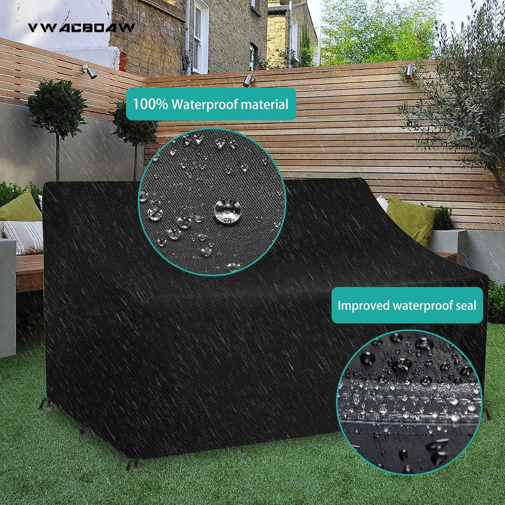 Outdoor Glider Bench Cover with Buckle, Waterproof 2-Person Patio Rocking Cha...