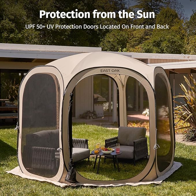 East Oak Screen House Tent Pop-Up, Portable Screen Room Canopy Instant Screen...