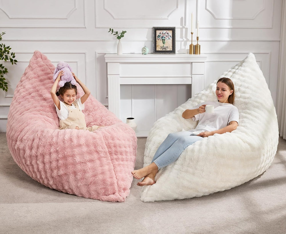 Hobestluk Adult Bean Bag Chair 3 in 1 Convertible Large Bean Bag Sofa