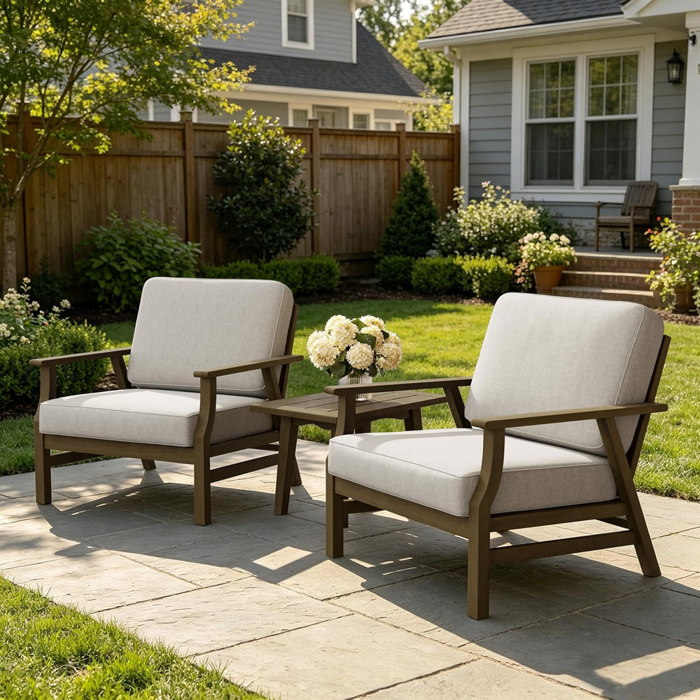 3 Piece Patio Bistro Set, Bistro Table and Chairs Set of 2