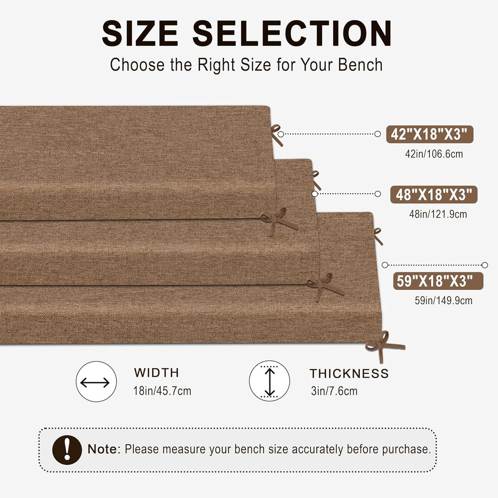 Nordjager Outdoor Bench Cushion, 48 x 18 Inch Waterproof Patio Cushion