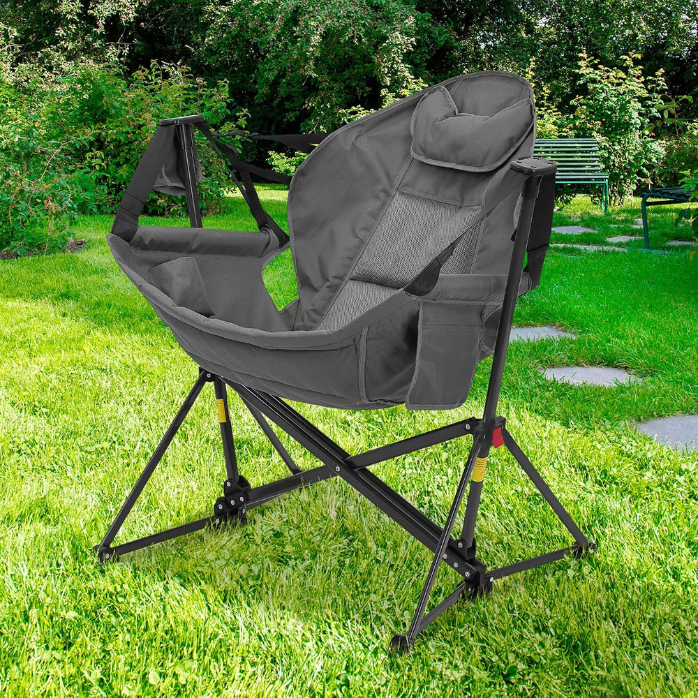 Hammock Camping Chair, Foldable Portable Rocking Chairs for Adults Outside Sw...