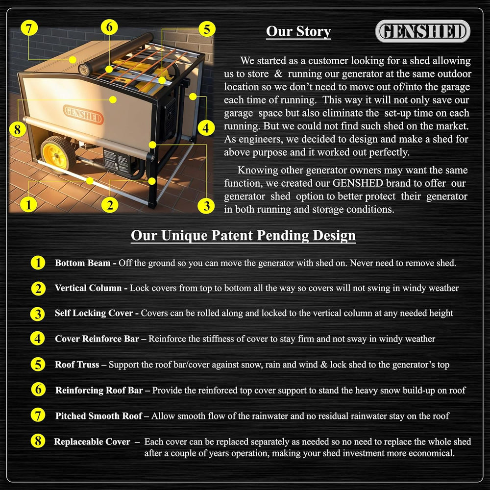 Generator Shed For Storing & Running Generator Outdoor - Combining Genera...