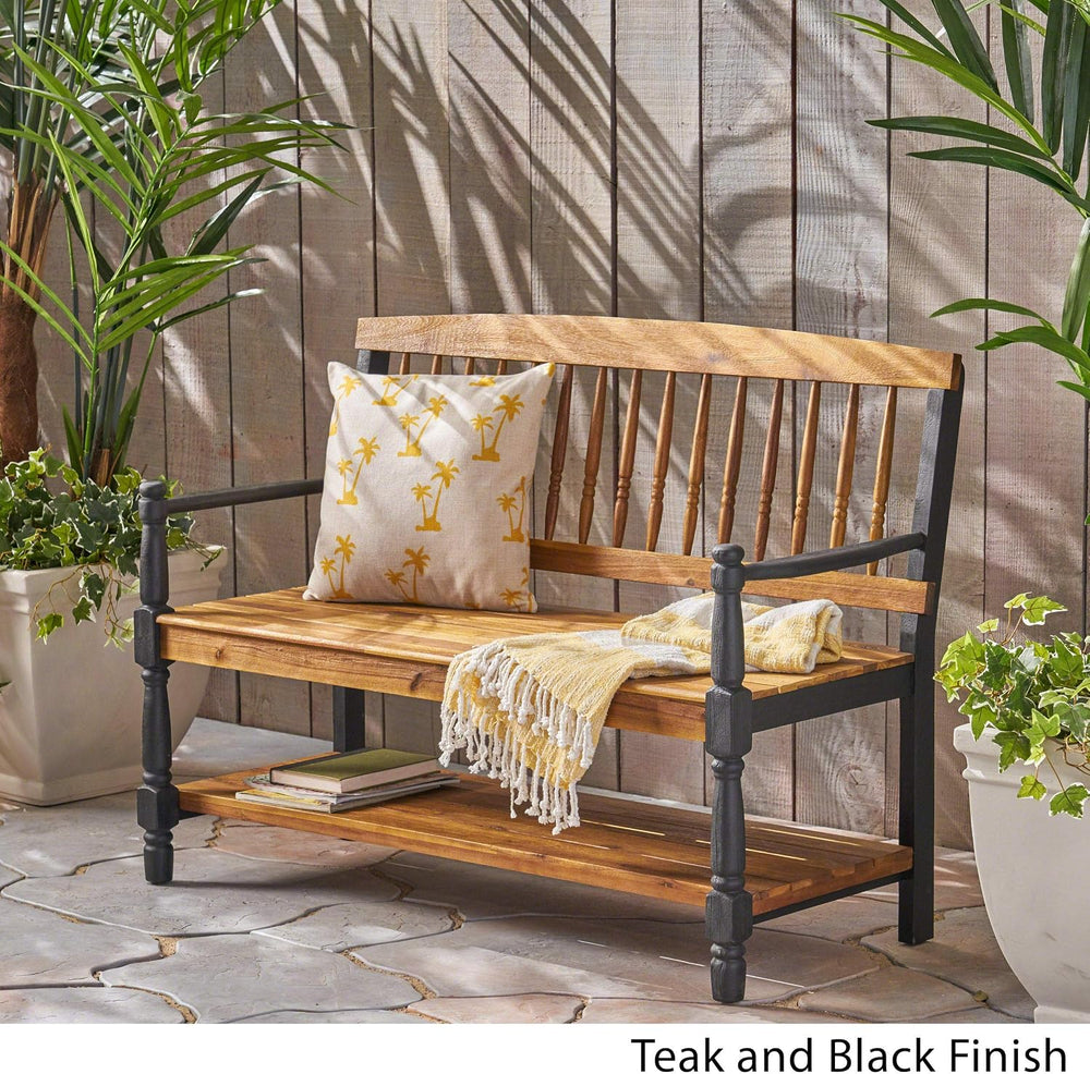 Great Deal Furniture Christopher Knight Home Daphne Outdoor Acacia Wood Bench...