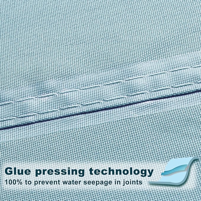 SUNNY GUARD Waterproof Sun Shade Sail 10' x 10' Sky Blue Triangle UV ...