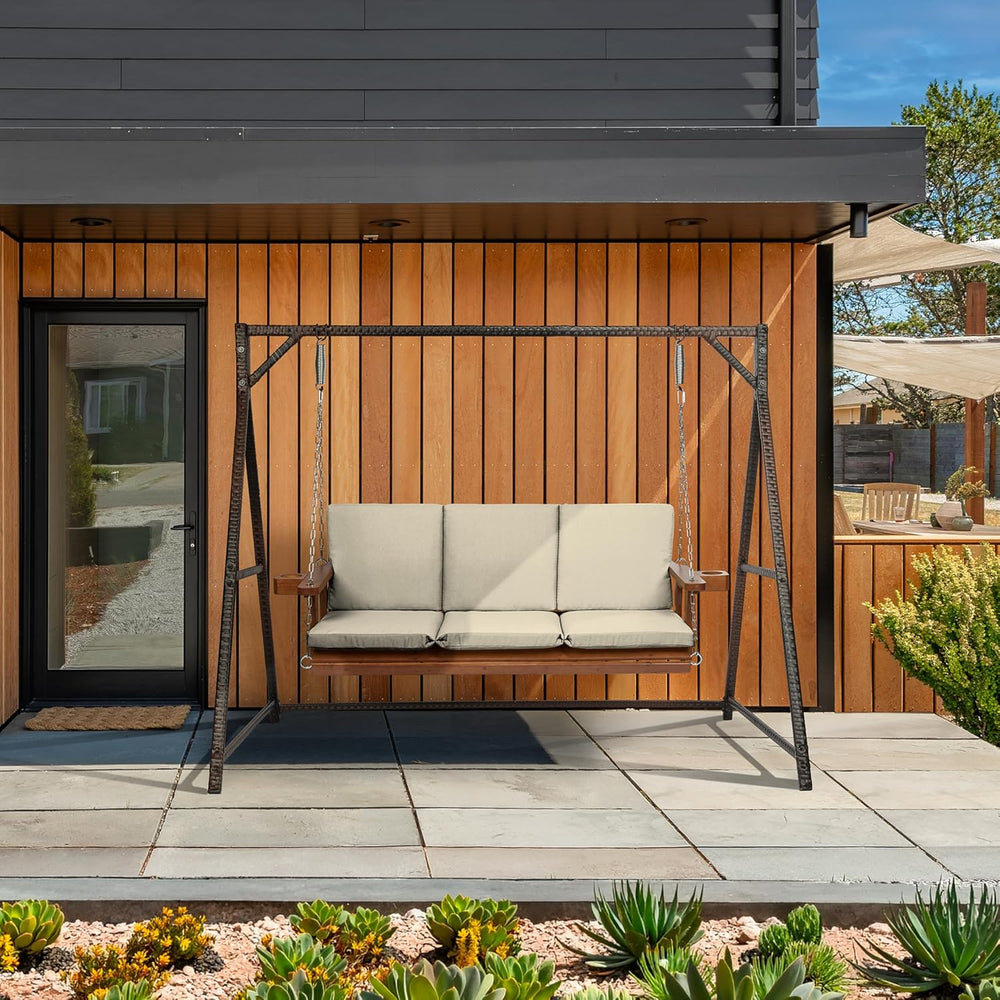 ARDEN Outdoor Swing Cushion Set, 2-Piece, 56x20, Tan