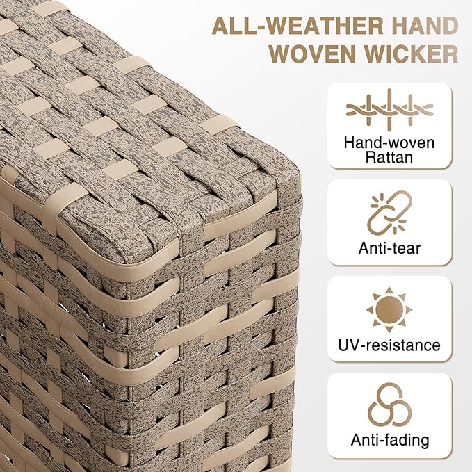 Aoxun Patio Furniture Sets, 7-Piece Outdoor Patio Furniture with Thick Cushio...