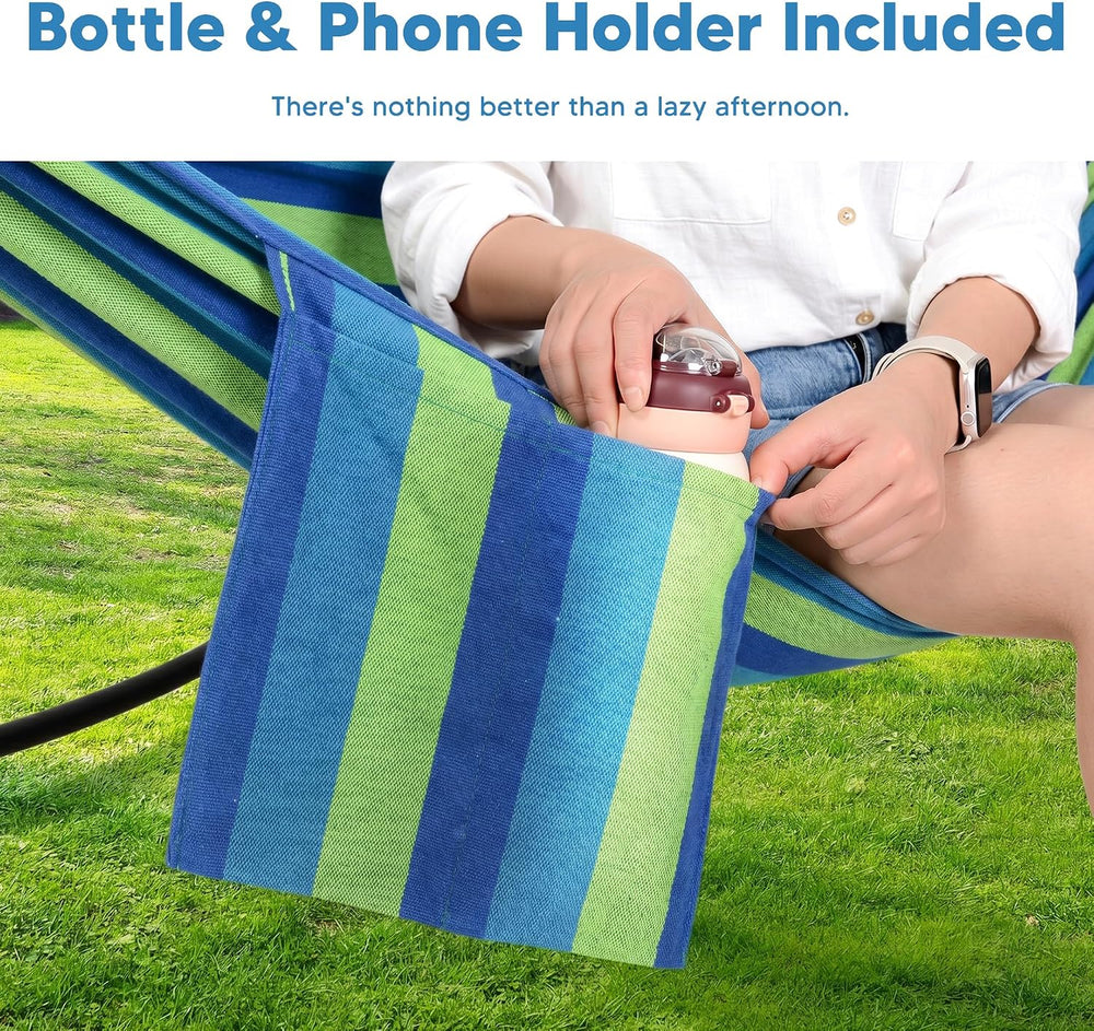 SUNCREAT Portable Outdoor Hammock with Stand, Double Hammocks with Stand for ...