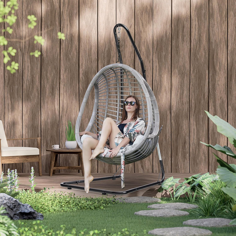 Sorbus Durable Hammock Chair Stand Hanging Chair Stand- Heavy Duty Steel Sens...