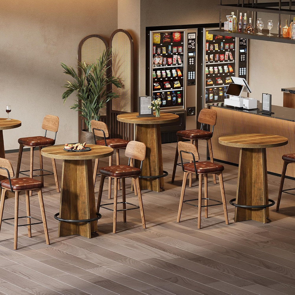 Tribesigns Round Bar Table, Set of 2
