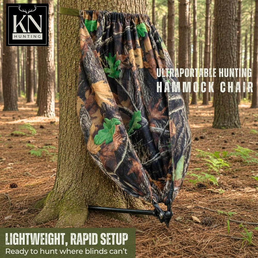 Hammock Chair, Portable Tree Seat for Deer Hunt, Forest Camo