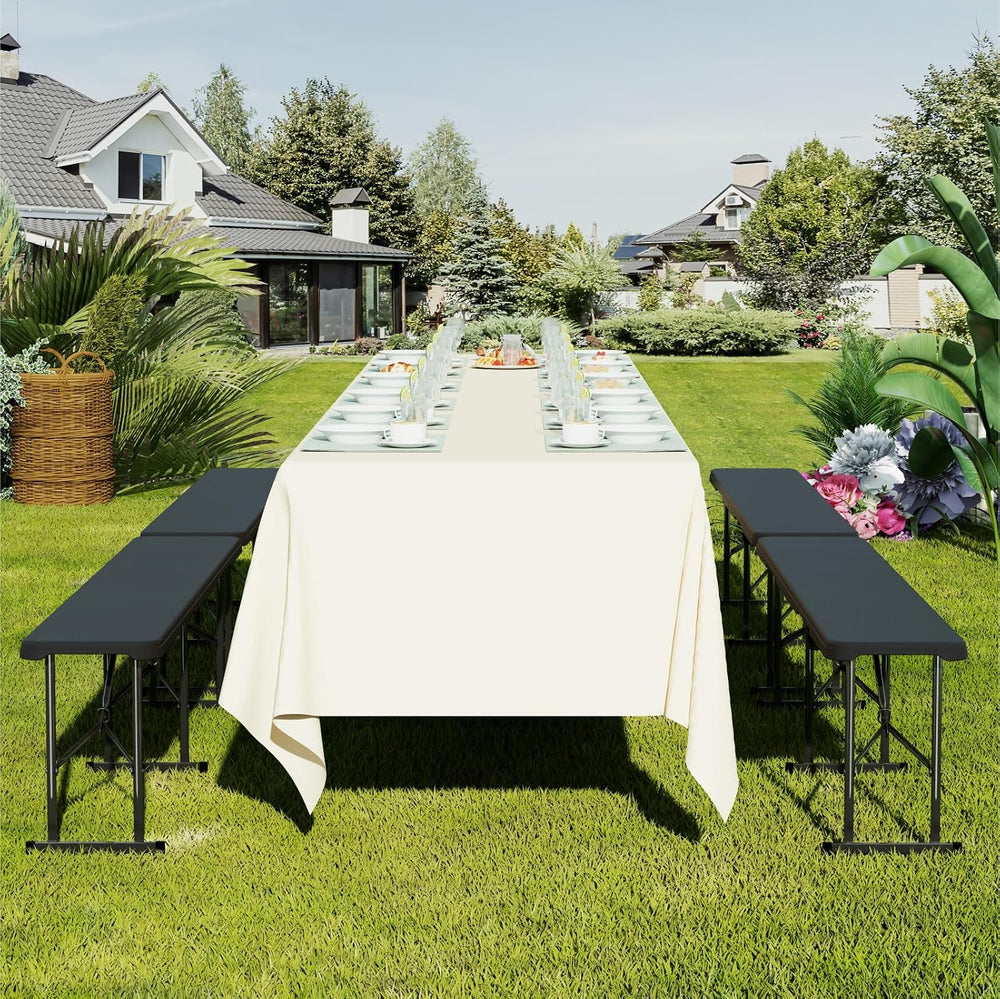 4 Pack 6ft Folding Bench for Picnic Party Camping, 650lbs Capacity