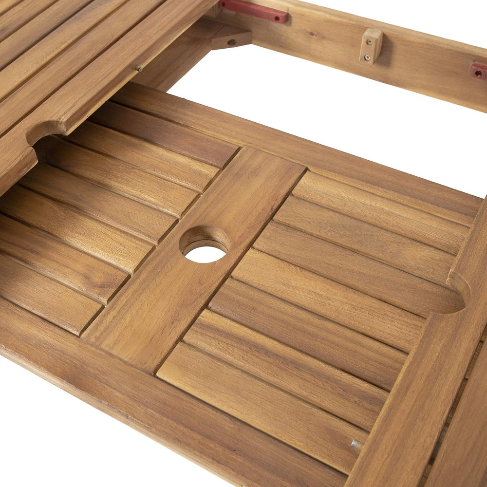 Christopher Knight Home Eric Outdoor Expandable Acacia Wood Dining Table, Nat...